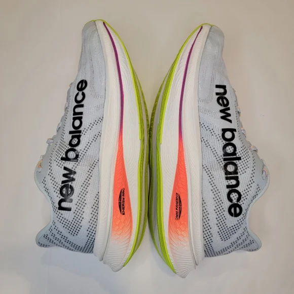 New Balance Men's Running Shoes - White and Neon - Picture 13 of 15